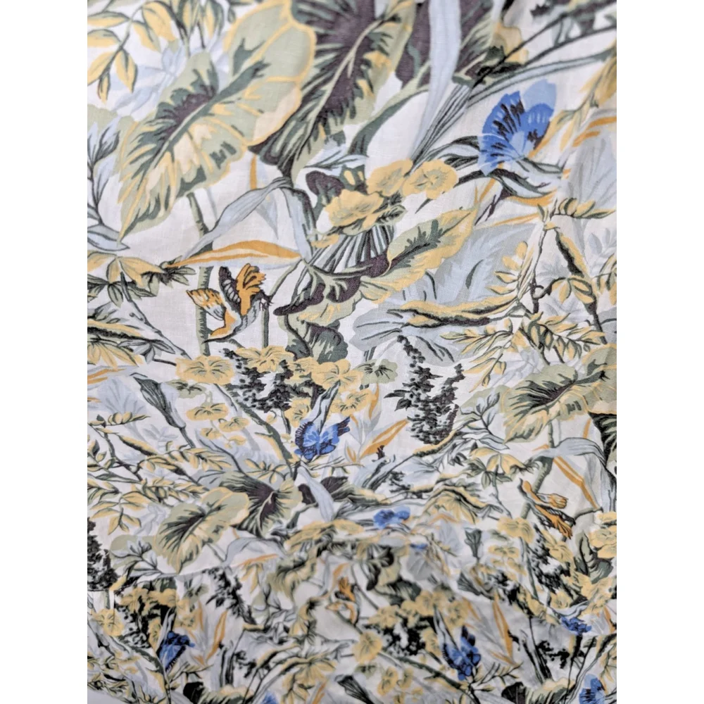 Abercrombie & Fitch Gabriella Linen Maxi Dress XXLP Floral Butterfly Cottagecore - Picture 8 of 13